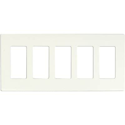 Satco Claro 5 Gang Wallplate - White by Satco