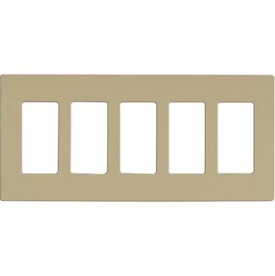 Satco Claro 5 Gang Wallplate Iv - Ivory by Satco