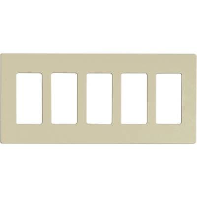 Satco Claro 5 Gang Wallplate Al - Almond