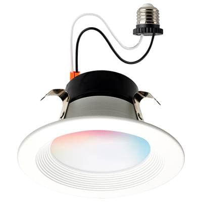 Satco 10.5 Watt; LED Retrofit Downlight; 4 Inch Round; Starfish IOT; RGB and Tunable White; 120...