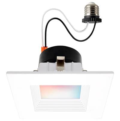 Satco 10.5 Watt; LED Retrofit Downlight; 4 Inch Square; Starfish IOT; RGB and Tunable White; 120... by Satco