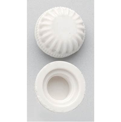Satco 2 White Plastic Lock Up Caps by Satco