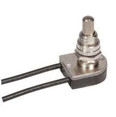 Satco Nickel Finish Push Switch 5/8'' Shank - Nickel Plated