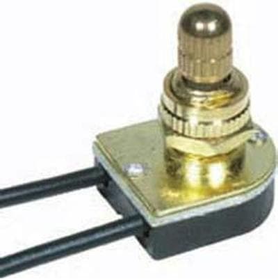 Satco Nickel Finish Rotary On/off Switch - Nickel Plated