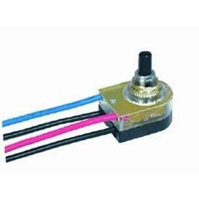 Satco Brass Finish Push Switch Lighted On/off - Brass Plated