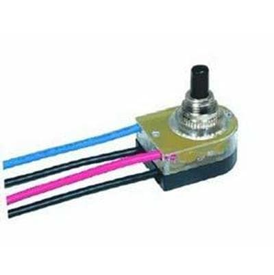 Satco Nickel Finish Push Switch Lighted On/off - Nickel Plated by Satco