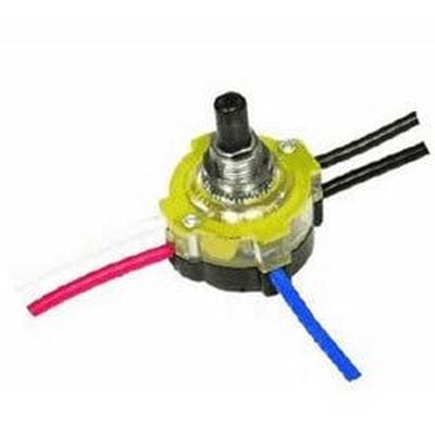 Satco Nickel Finish 3 Way Push Switch Light - Nickel Plated
