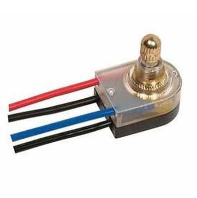 Satco Brass Finish On/off Rotary Switch Lighted - Brass Plated