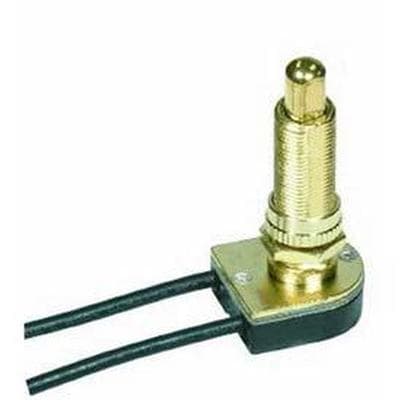 Satco Brass Finish On/off Push Switch 1-1/8'' - Brass Plated