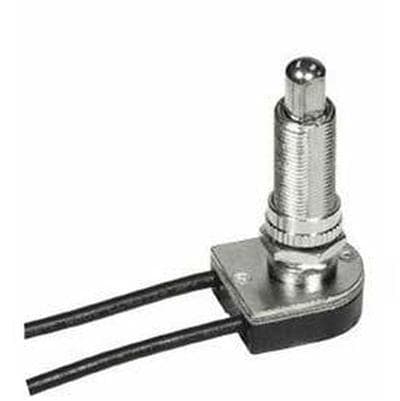 Satco Nickel Finish On/off Push Switch 1-1/8'' - Nickel Plated by Satco