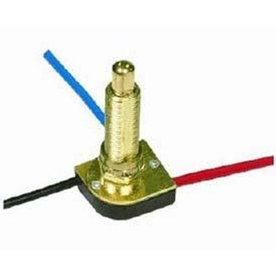 Satco Brass Finish 3 Way Push Switch 1-1/8'' - Brass Plated