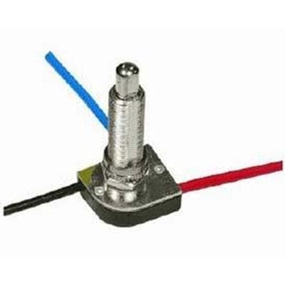 Satco Nickel Finish 3 Way Push Switch 1-1/8 - Nickel Plated