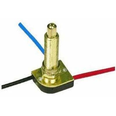 Satco Brass Finish 3 Way Push Switch 1-1/2'' - Brass Plated