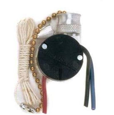 Satco 3 Speed Fan Switch 4 Wires with - Brass Plated