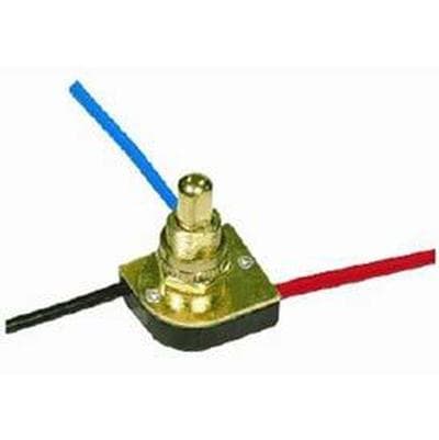 Satco 3 Way Push Switch Brass Finish - Brass Plated by Satco