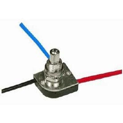 Satco 3 Way Push Switch Nickel Finish - Nickel Plated by Satco