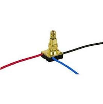 Satco 3 Way Rotary Switch - Brass Plated