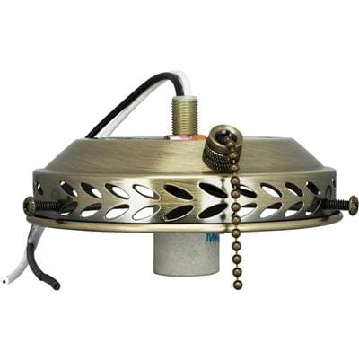 Satco Ant Br Wired Fan Kit Candelabr - Antique Brass