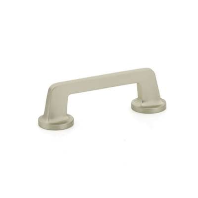 Schaub and Company Pull, Round Bases, Satin Nickel, 3-1/2'' Cc