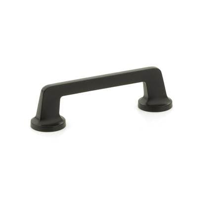 Schaub and Company Pull, Round Bases, Matte Black, 4'' Cc