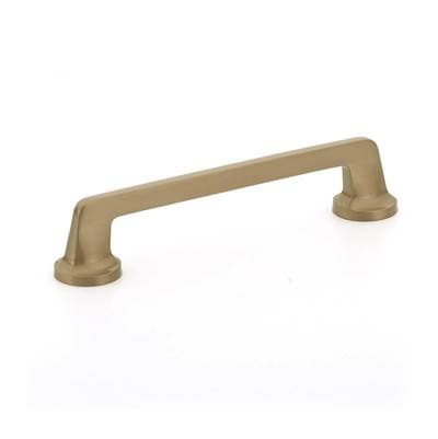 Schaub and Company Pull, Round Bases, Brushed Bronze, 6'' Cc