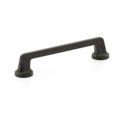 Schaub and Company Pull, Round Bases, Matte Black, 6'' Cc