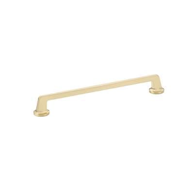 Schaub and Company Pull, Round Bases, Signature Satin Brass, 10'' Cc
