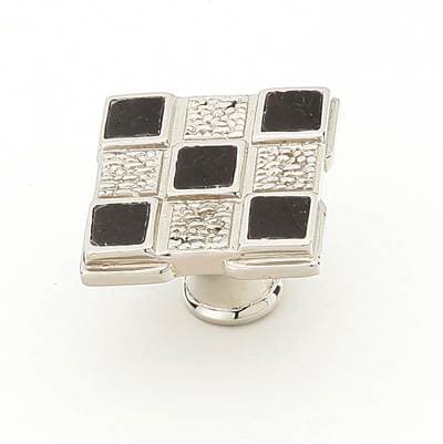 Schaub and Company Avalon Bay,square Knob,9 Sections,black Mother of Pearl Inlaid On Solid...