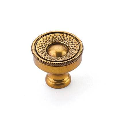 Schaub and Company Knob, Paris Brass, 1-1.4'' Dia