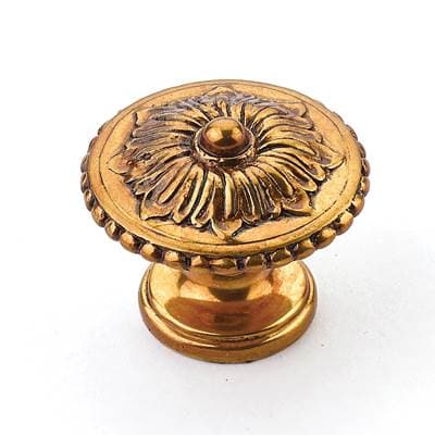 Schaub and Company Knob, Paris Brass, 1-1/4'' Dia by Schaub And Company