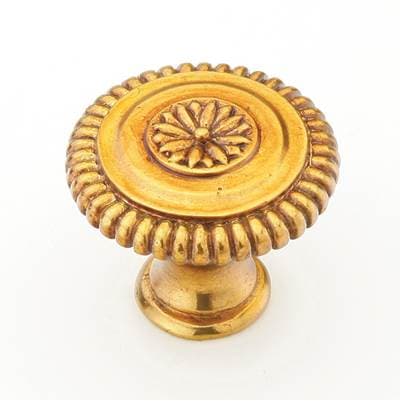 Schaub and Company Knob, Paris Brass, 1-5/16'' Dia