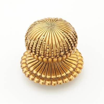 Schaub and Company Knob, Paris Brass, 1-1/4'' Dia