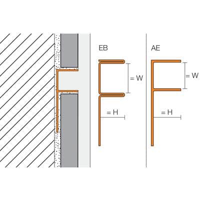 Schluter Deco-sg Shadow Gap 1/2'' Alum Stone Grey 12