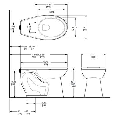 Sloan St2039a Closet FIX ASM ADA FM RS Univer by Sloan
