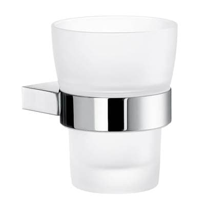Smedbo Air Frosted Glass Tumbler Pc - Polished Chrome by Smedbo