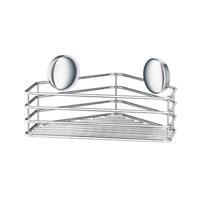 Smedbo Beslagsboden Single Corner Shower Basket - Polished Chrome On Stainless Steel
