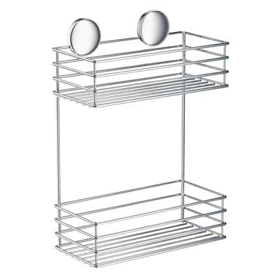 Smedbo Beslagsboden Double Shower Basket - Polished Chrome On Stainless Steel