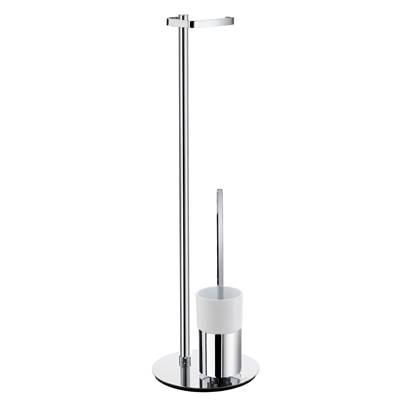OUTLINE Toilet Roll Holder Free Standing/ Toilet Brush incl. Container by Smedbo