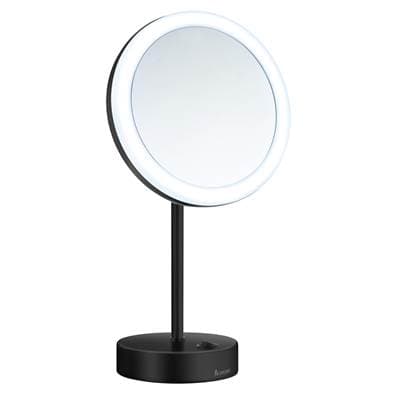 Smedbo LED Battery Operated Make-up Mirror - Matt Black by Smedbo