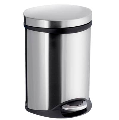 Smedbo Step Trash Bin - Brushed Stainless Steel - 1 1/2 Gallon