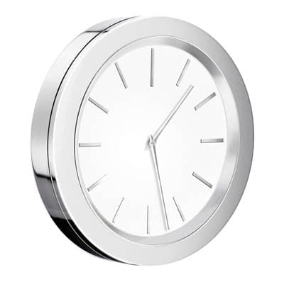 Smedbo Clock for Mirror- Self Adhesive- Pc/white 2 1/2'' Diameter - Polished Chrome by Smedbo