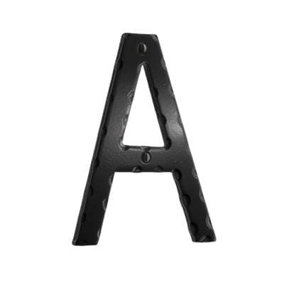 Smedbo Decorative Wrought Iron 4 3/4'' Letter A - Black
