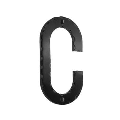 Smedbo Decorative Wrought Iron 4 3/4'' Letter C - Black