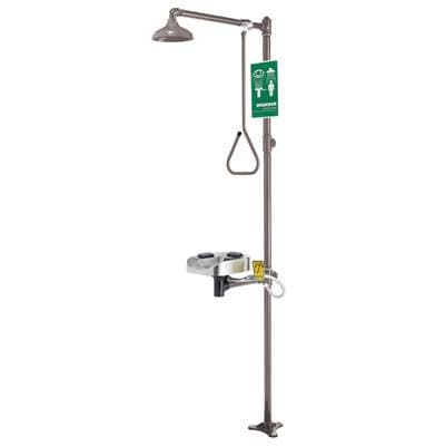 Speakman Optimus SE-1255 Stainless Steel Eye And Face Wash Bowl Combination Emergency Shower System with P-Trap by Speakman