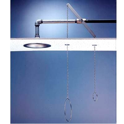 Speakman Lifesaver Ceiling Mounted Deluge Shower with Chain & Ring - Polished Chrome