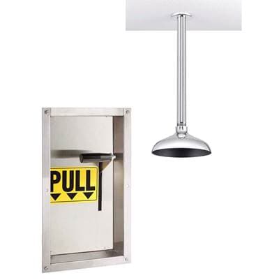 Speakman Lifesaver Ceiling Mounted Vertical Emergency Shower - Polished Chrome by Speakman