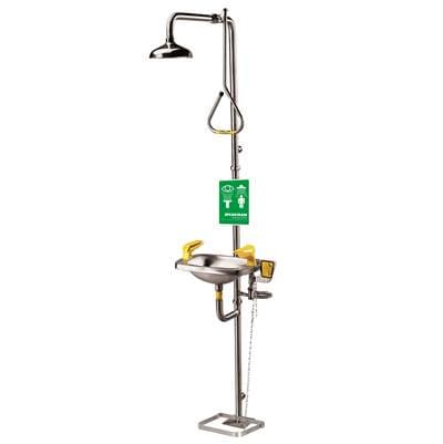Speakman Select Series Combination Stainless Steel Emergency Shower with Stainless Steel Bowl Eye/face wash with Hand & Foot Activator by Speakman