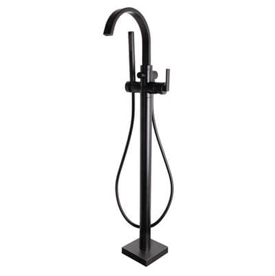 Speakman Free Standing Roman Tub Faucet with Flat Lever Handle MB - Matte Black