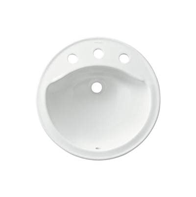 Sterling Plumbing Modestoe Drop-in Bathroom Sink - White