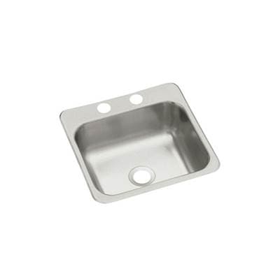 Sterling Plumbing Top-mount Single-basin Bar Sink, 15'' X 15'' X 5-1/2''